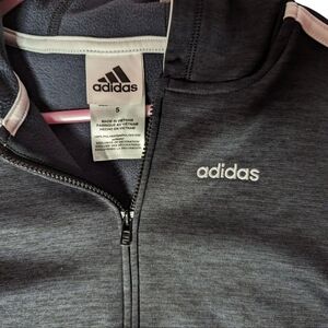 Adidas Gray Zip-Up Hoodie